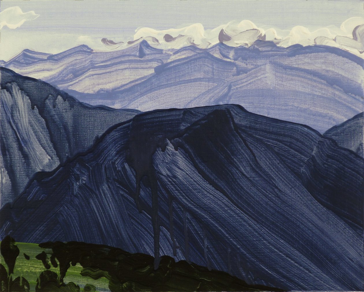 Leukerbad 28, 2014 (acrílico sobre lienzo) de Olivier Morel
