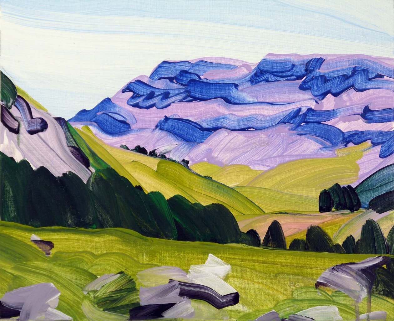 Leukerbad 33, 2017 (acrílico sobre lienzo) de Olivier Morel