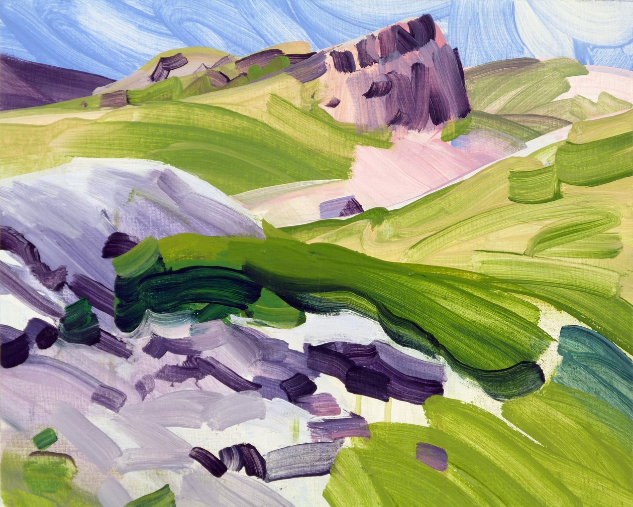 Leukerbad 35, 2017 (acrílico sobre lienzo) de Olivier Morel