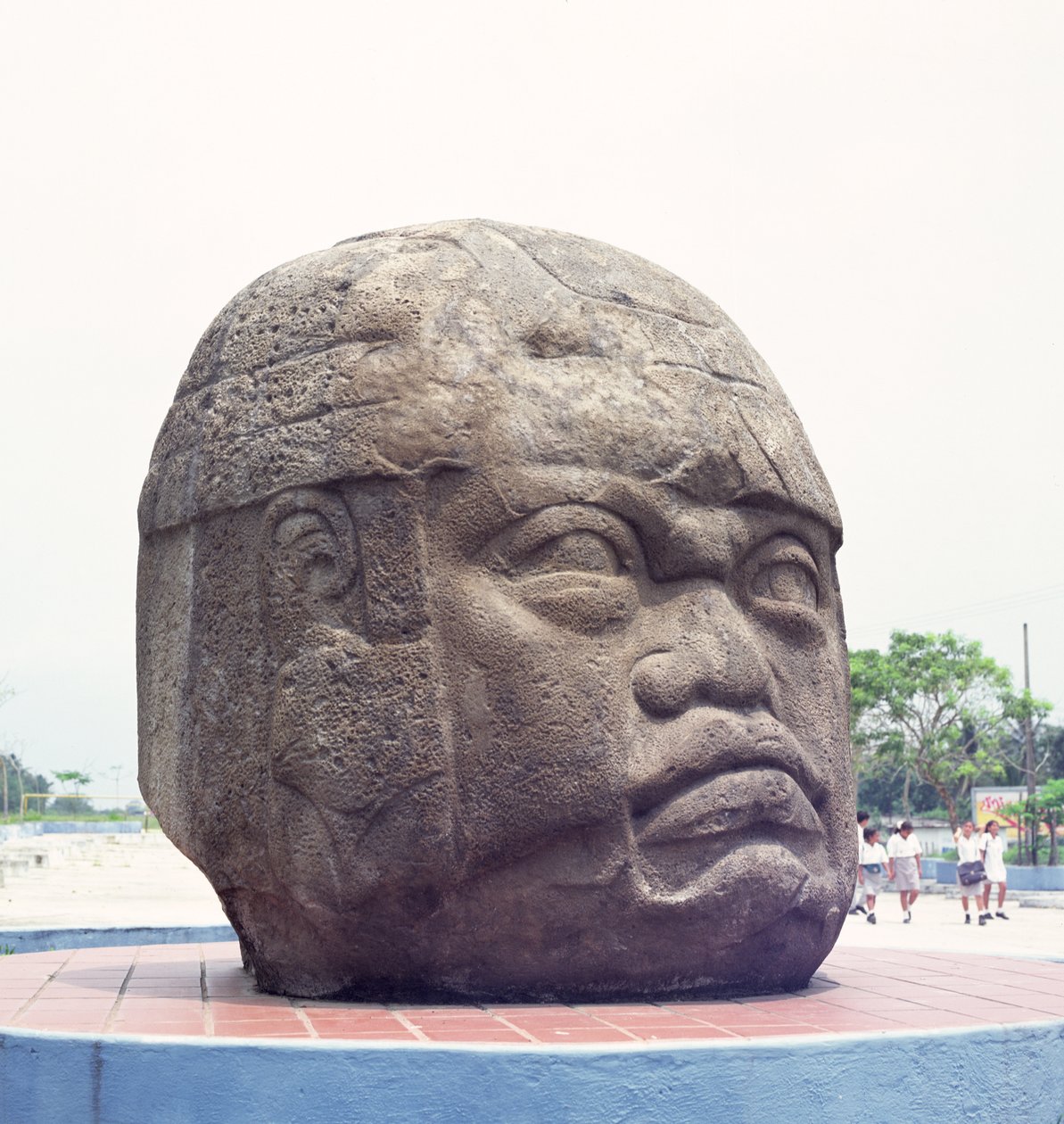 Cabeza colosal de San Lorenzo, Veracruz, México, preclásico de Olmec