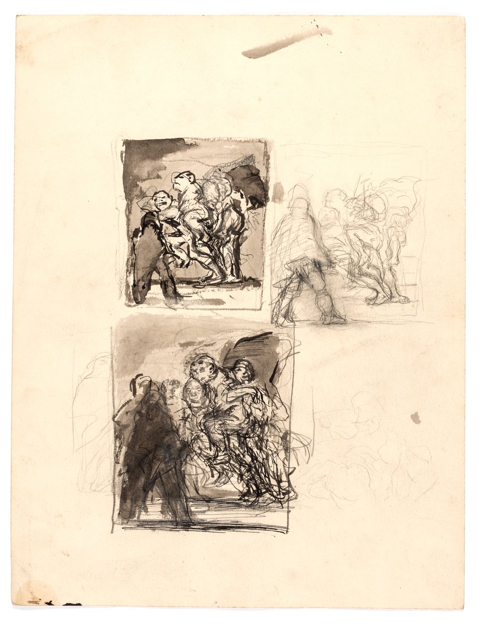 Tres estudios para "Macbeth y las brujas" de Oluf Hartmann