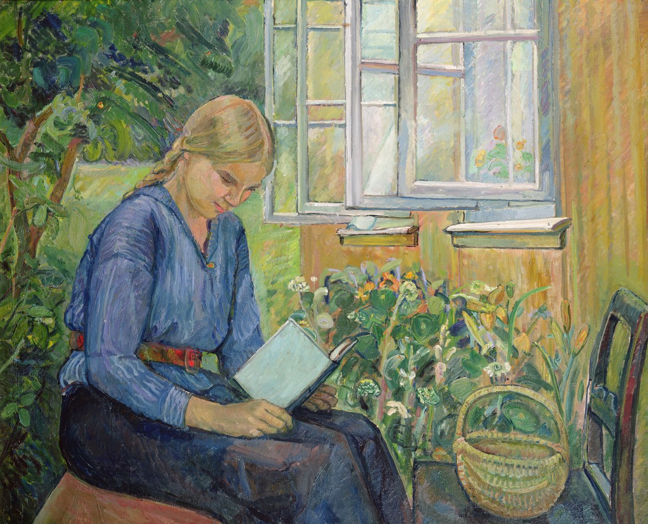 Eva leyendo de Oluf Wold Thorne
