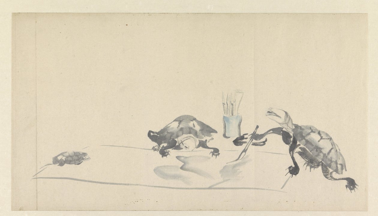 pintando tortugas de Onishi Chinnen