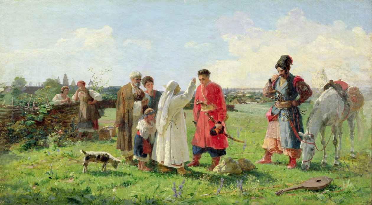 Partida hacia la Hueste Zaporozhiana, 1889 de Opanas Georgievich Slastion