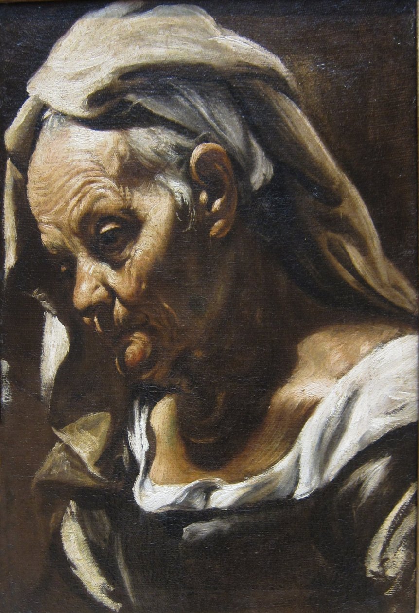 Cabeza de anciana de Orazio Borgianni