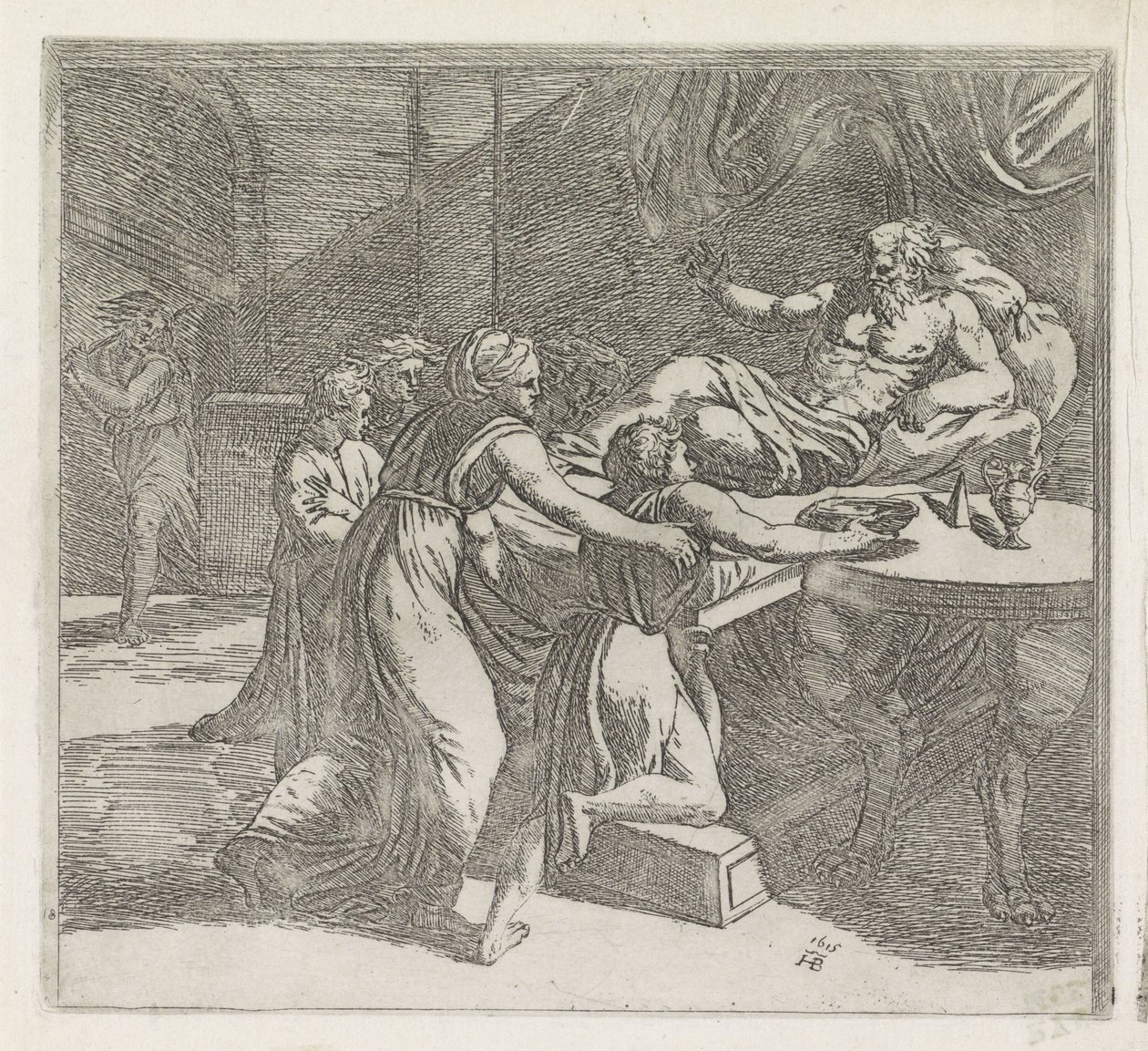 Isaac bendice a Jacob Pinturas en la Logia de Rafael (título de la serie) de Orazio Borgianni