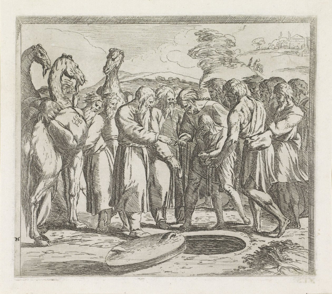 José vendido por sus hermanos Pinturas en la Logia de Rafael (título de la serie) de Orazio Borgianni