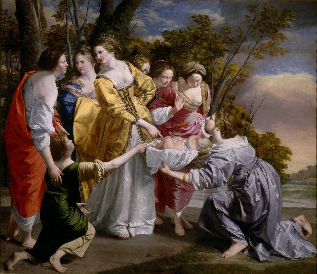 El hallazgo de Moisés de Orazio Gentileschi