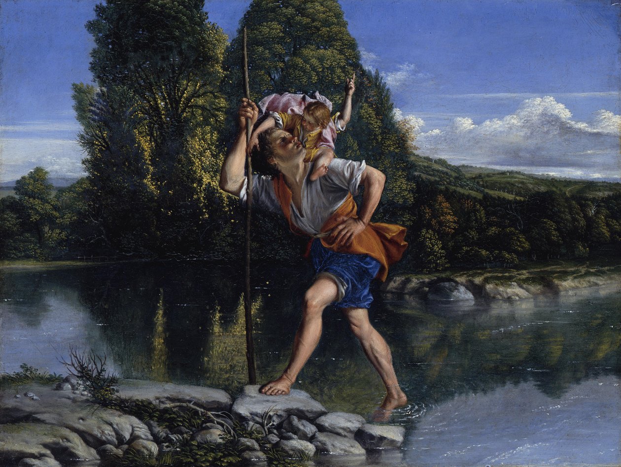 Paisaje con San Cristóbal de Orazio Gentileschi