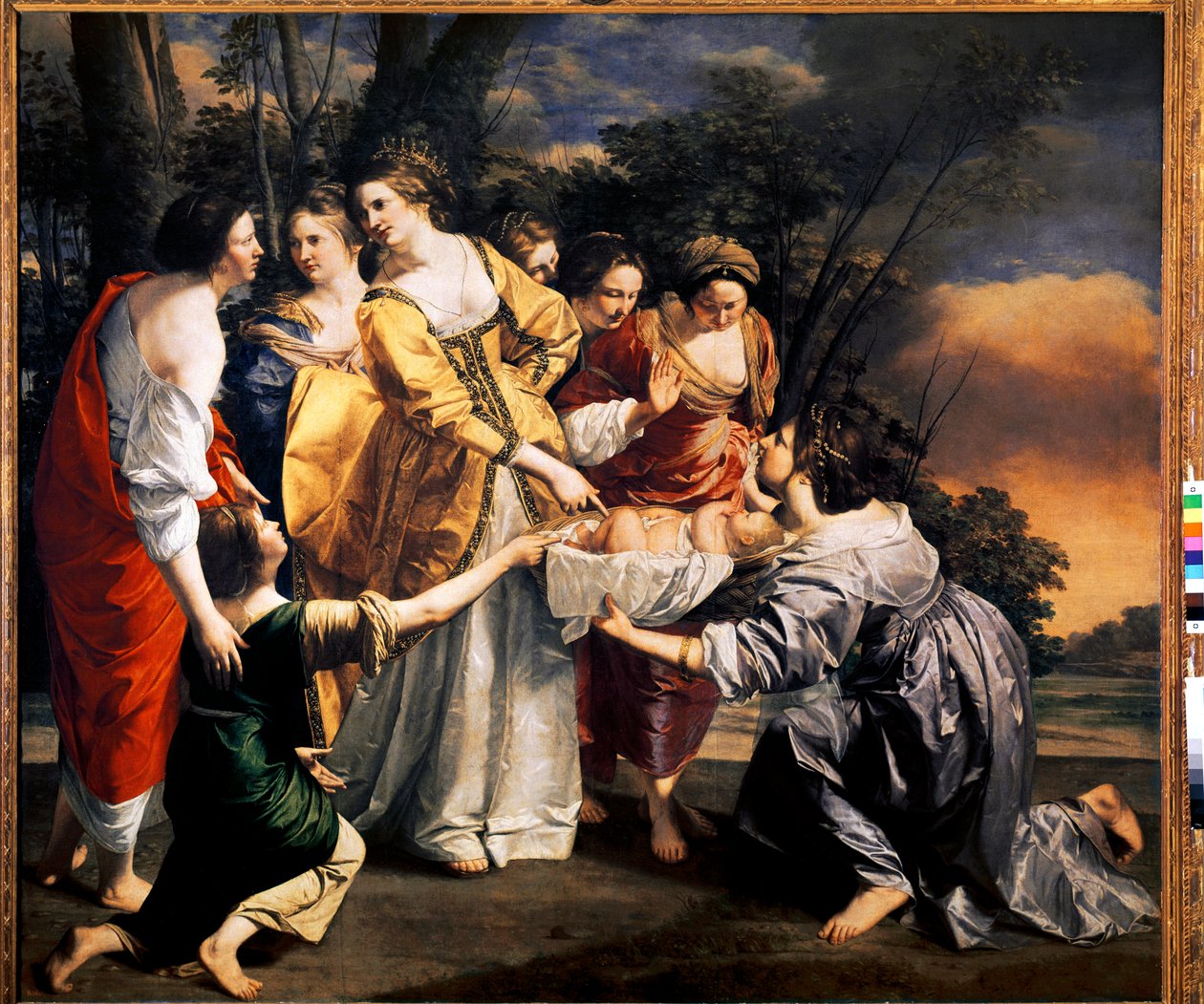 Moisés salva las aguas del Nilo de Orazio Gentileschi