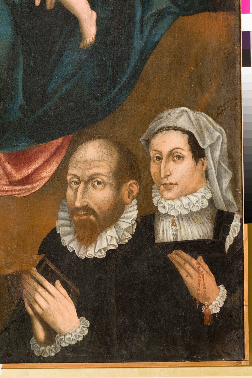 Matrimonio de Santa Catalina, detalle de Orazio da Spinazzola Iacobetta
