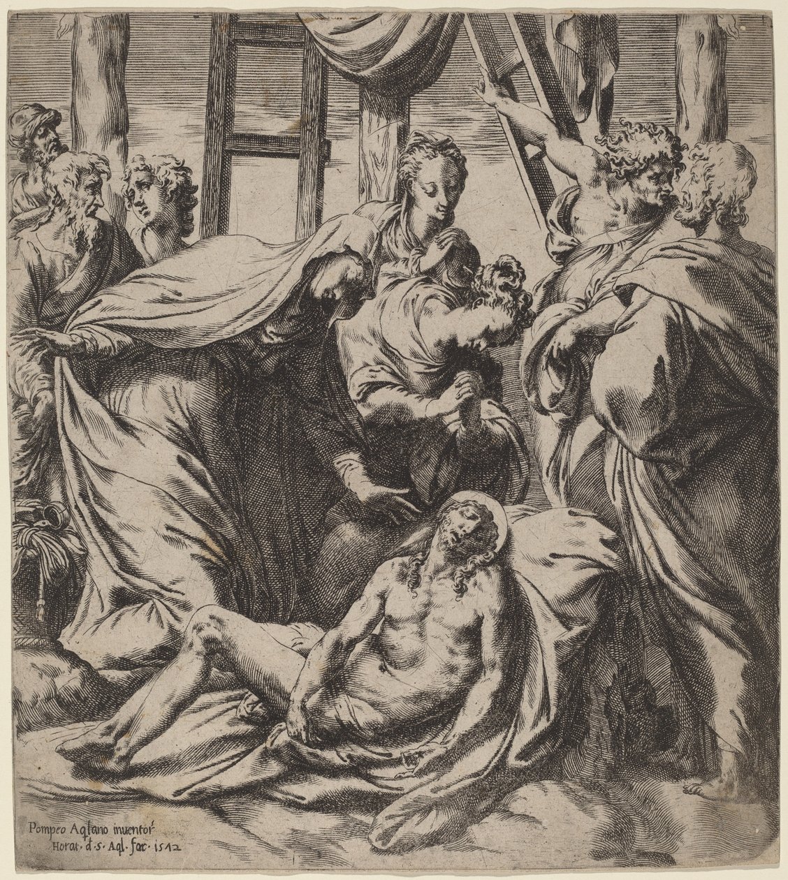 El Descendimiento de la Cruz de Orazio de Santis after Pompeo Cesura