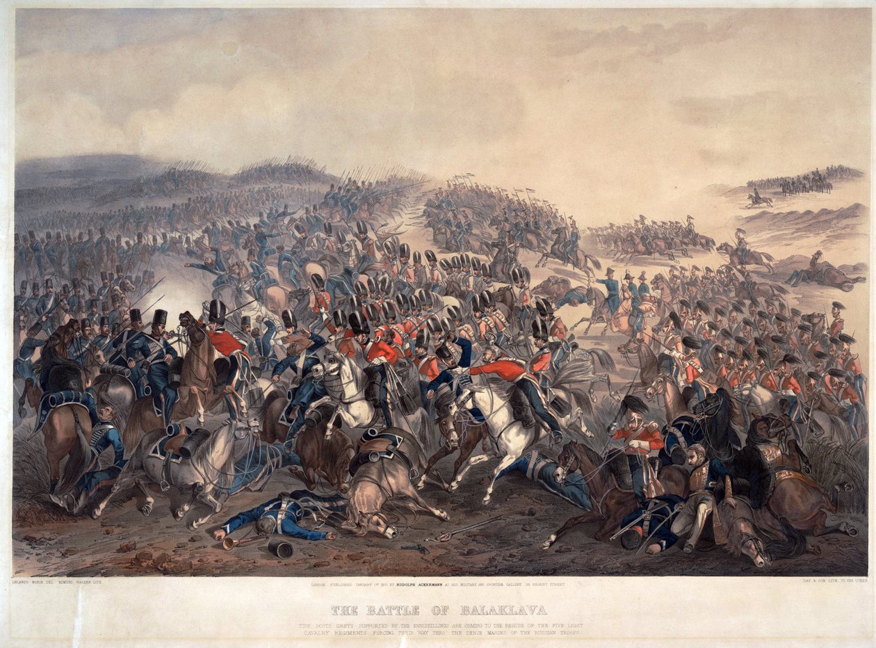 La batalla de Balaclava el 25 de octubre de 1854 de Orlando Norie