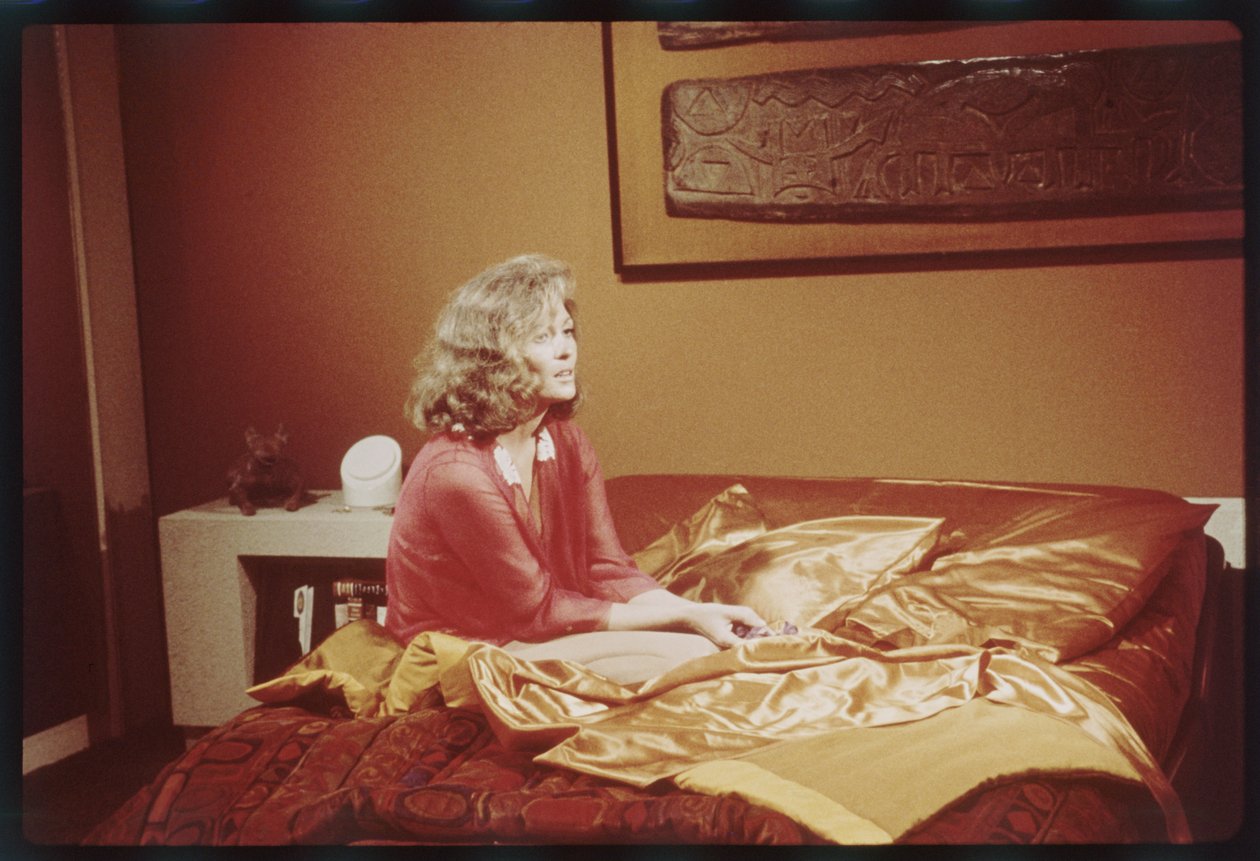 Faye Dunaway en el set de 