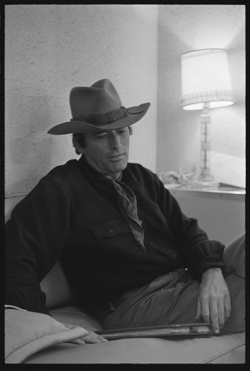 Gregory Peck en su tráiler de actor de Orlando Suero