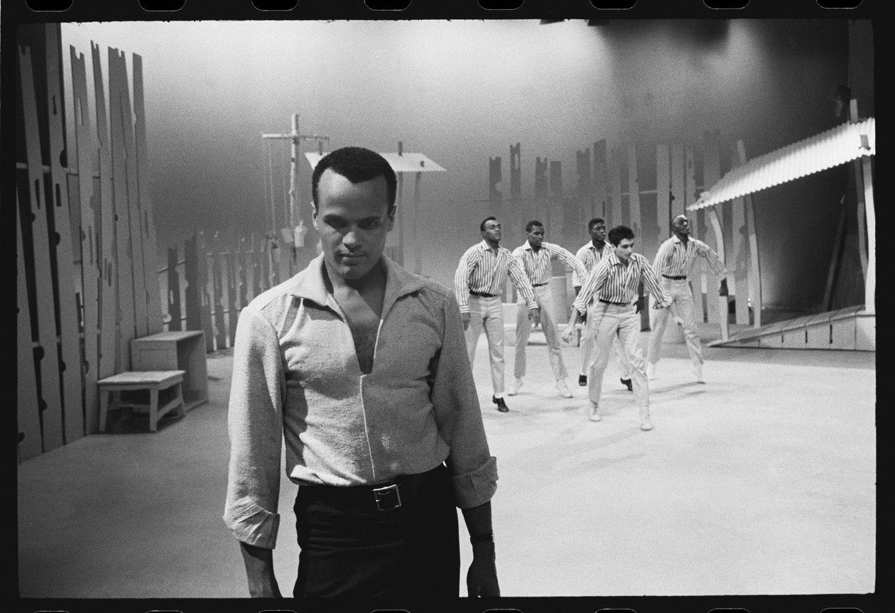 Harry Belafonte en el set de un especial de TV de Orlando Suero