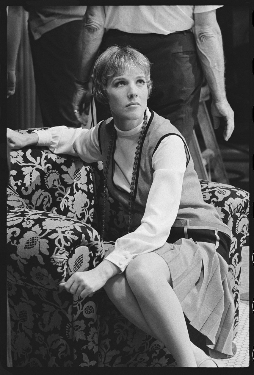 Julie Andrews en el set de 