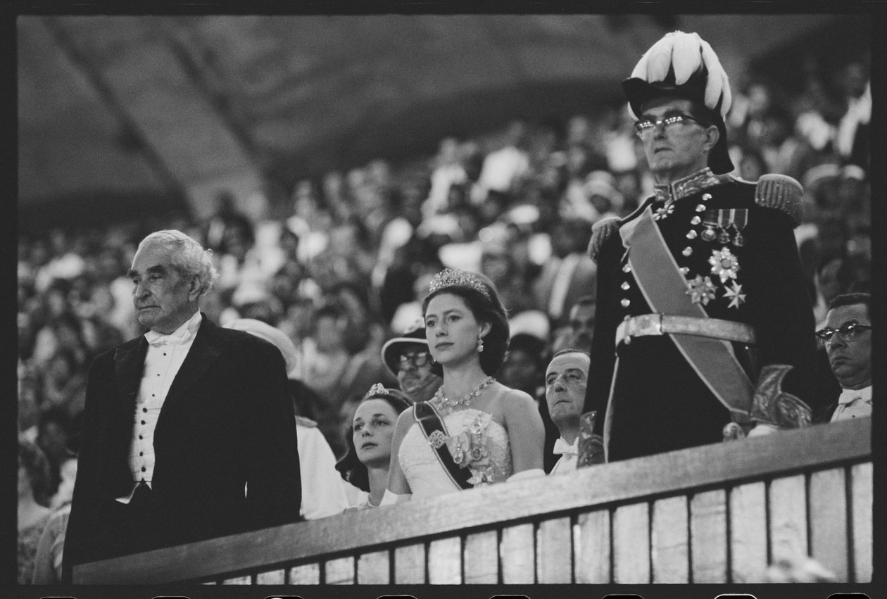 La princesa Margarita y el primer ministro Bustamante celebrando la independencia de Jamaica de Orlando Suero