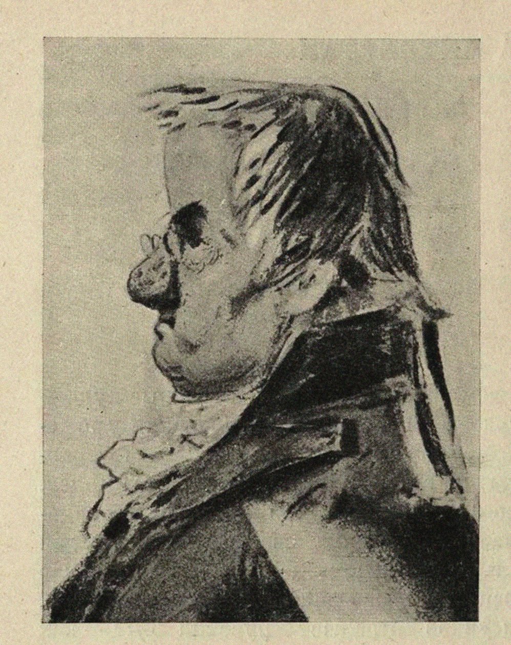 Caricatura del arquitecto Giacomo Quarenghi 1744-1817, 1810s de Orlowski