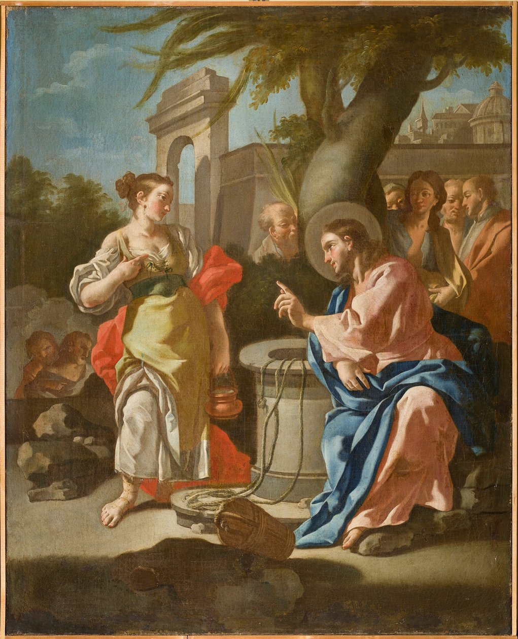 Jesús y la samaritana, segunda mitad del siglo XVIII (óleo sobre lienzo) de Oronzo Tisio