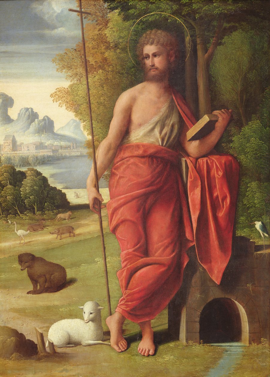 San Juan Bautista en el Desierto, c.1525 de Ortolano
