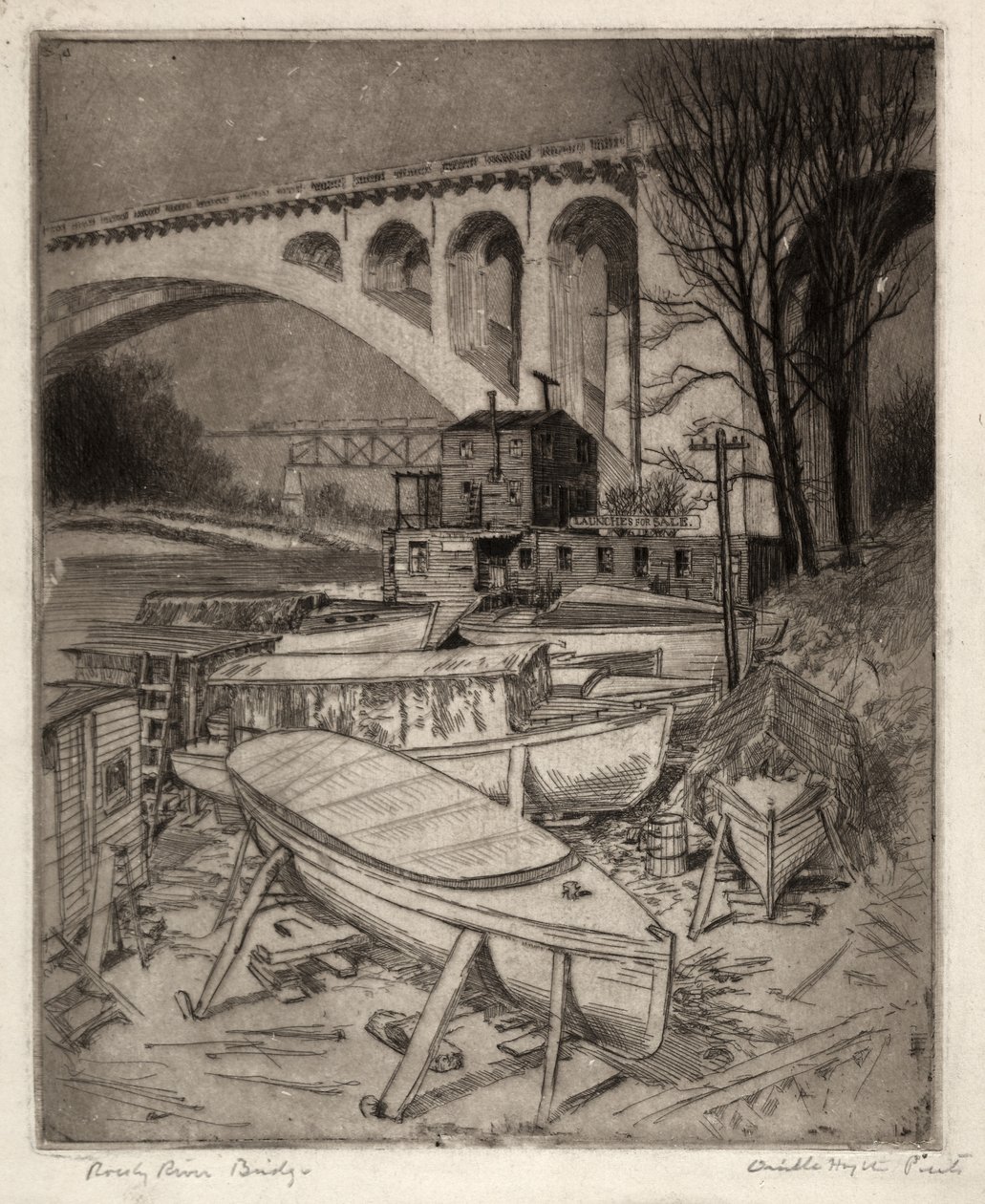Puente del río rocoso de Orville Houghton Peets