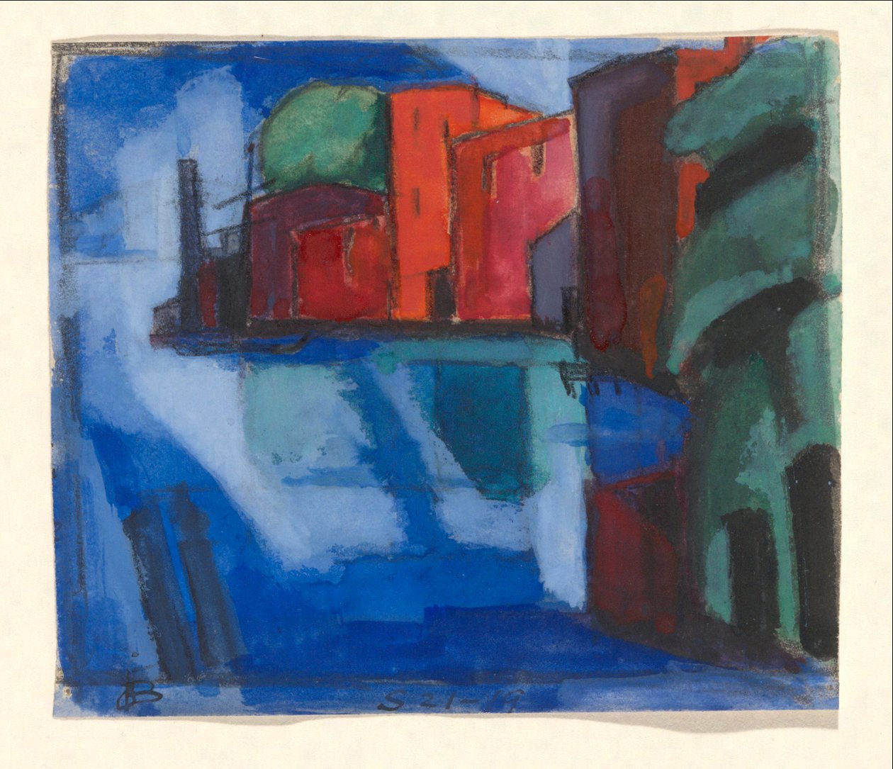 Primavera temprana, valle de Passaic de Oscar Bluemner