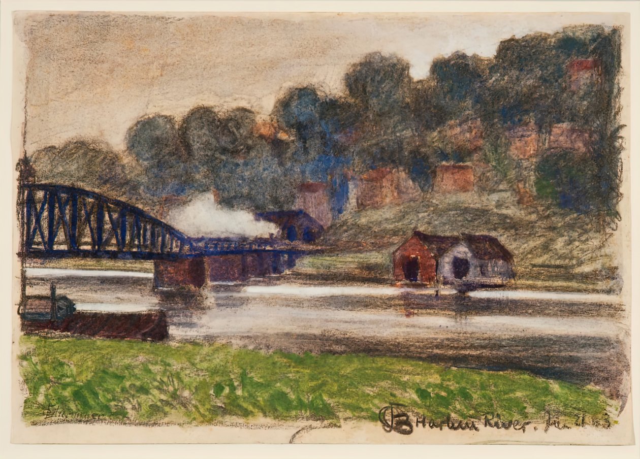 Río Harlem, 21 de enero de 1903 de Oscar Bluemner