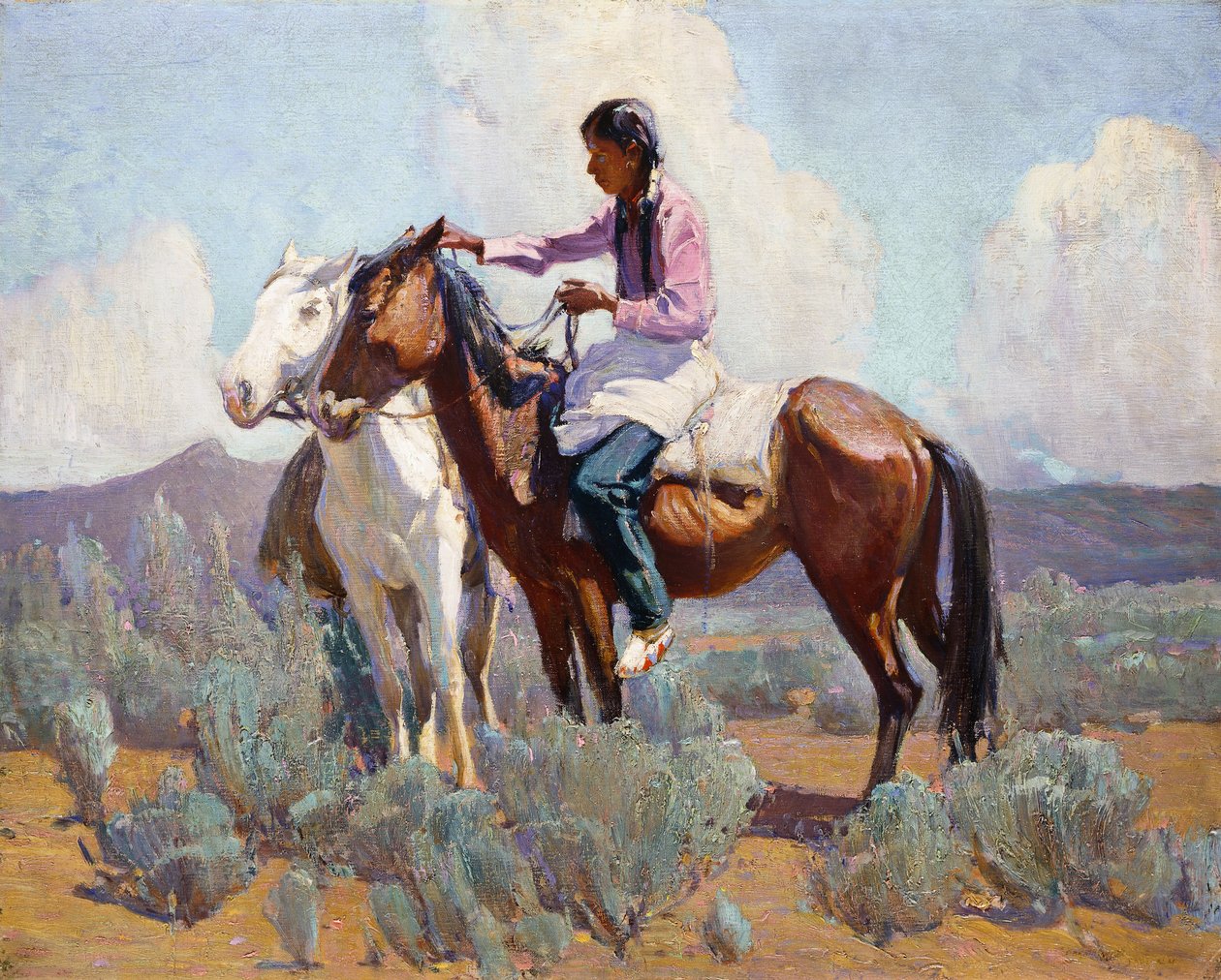 Indio a caballo de Oscar Edward Berninghaus