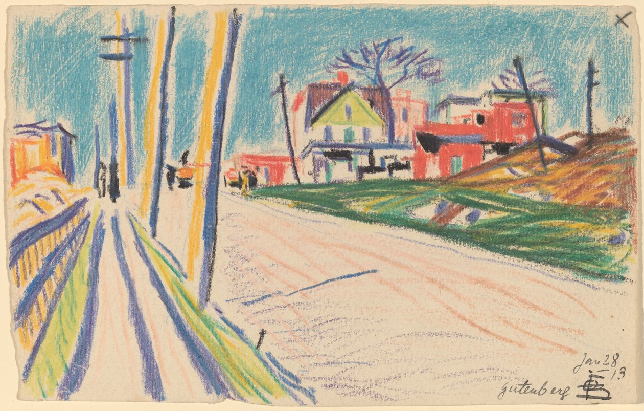 Calle en el Bronx de Oscar F. Bluemner