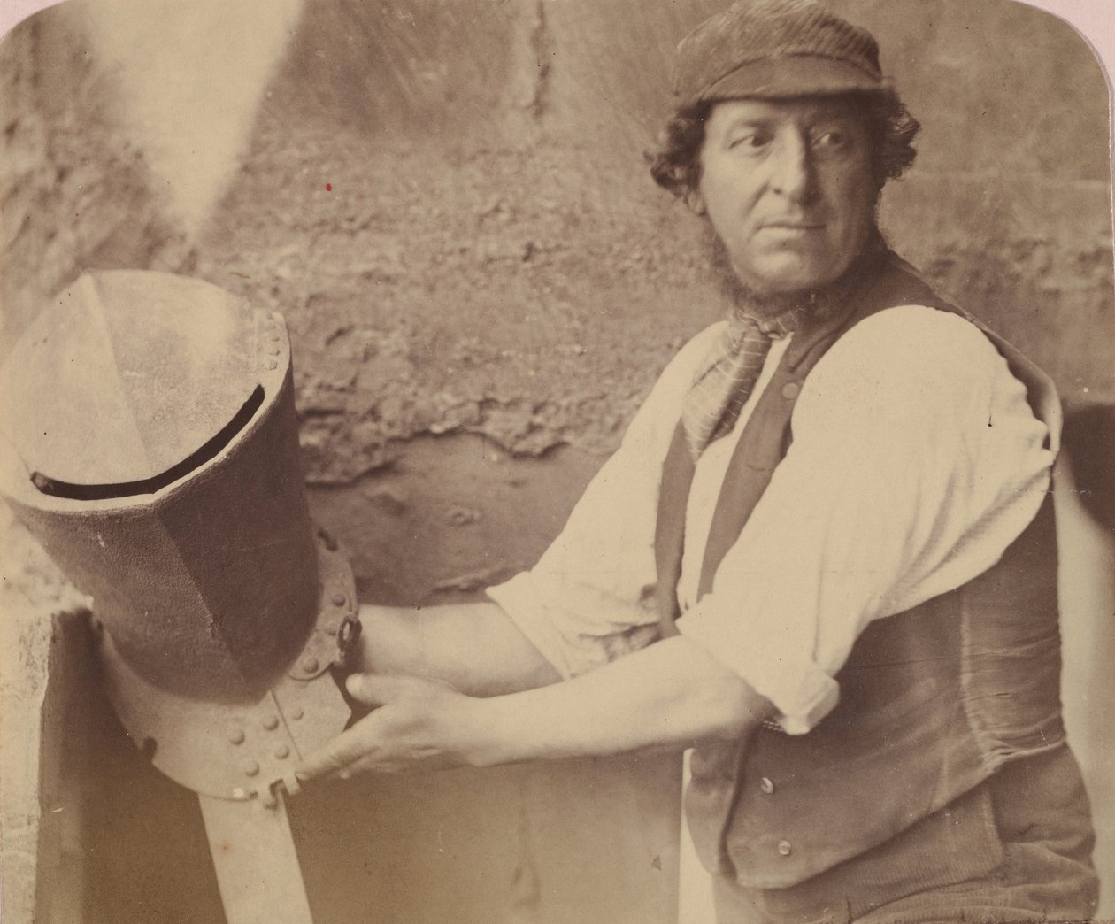 [Hombre con casco] de Oscar Gustav Rejlander