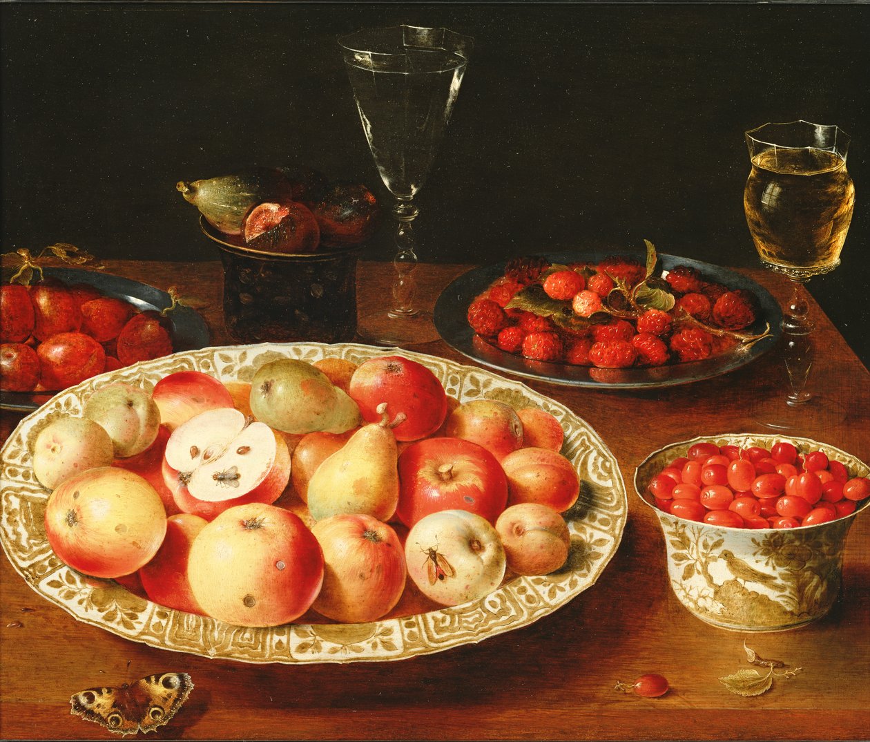 Naturaleza muerta con frutas en cuencos de porcelana Wan-Li de Osias the Elder Beert