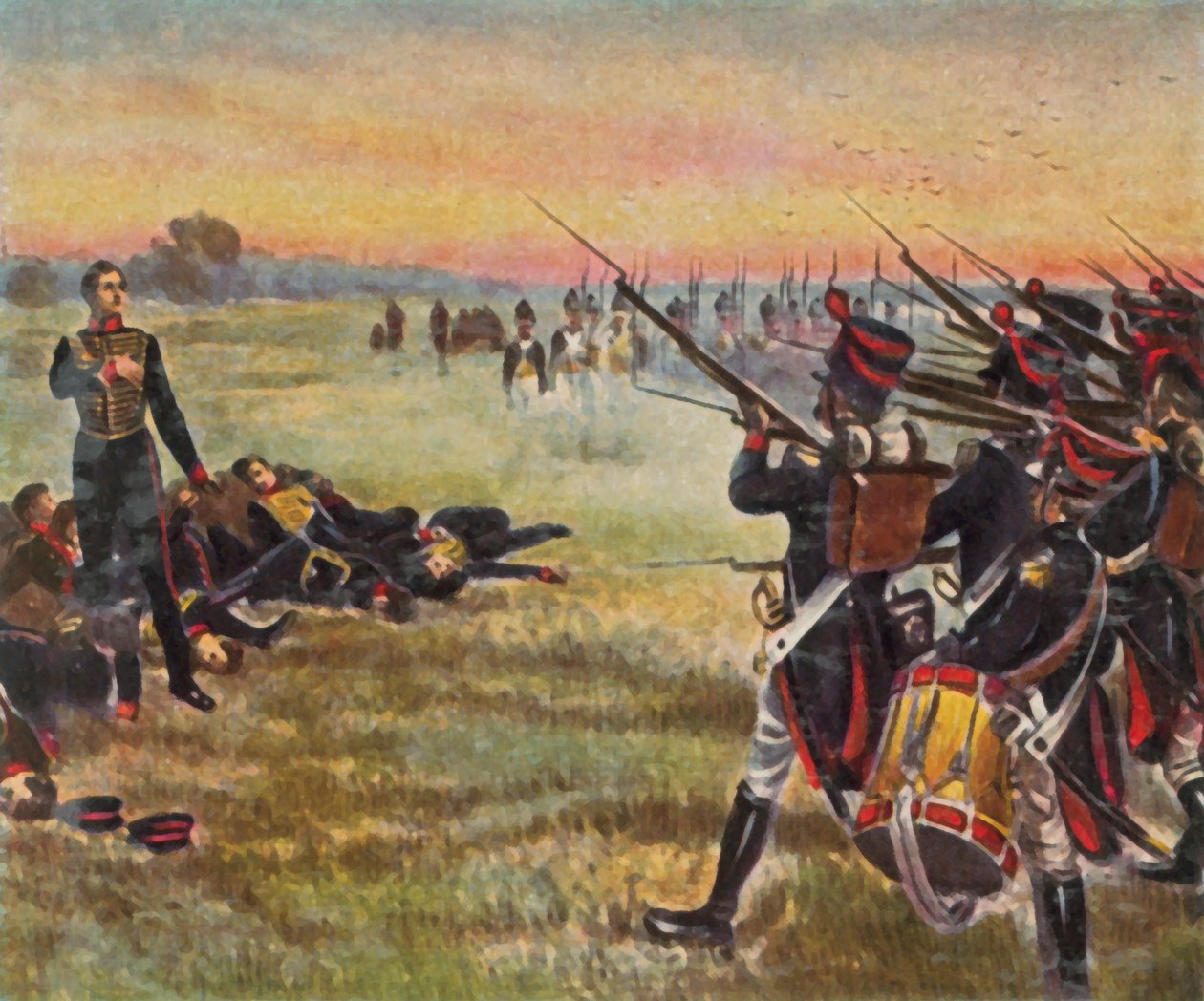 Muerte heroica de once agentes de Schill de Oskar Freiwirth-Lutzow