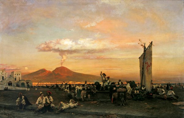 Muelle en Nápoles, 1859 de Oswald Achenbach