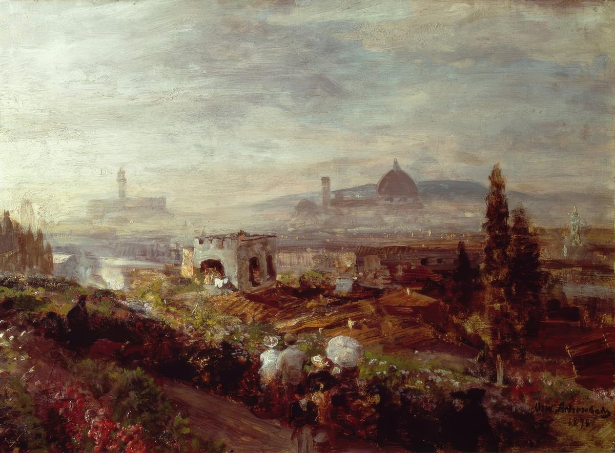 Vista de Florencia de Oswald Achenbach