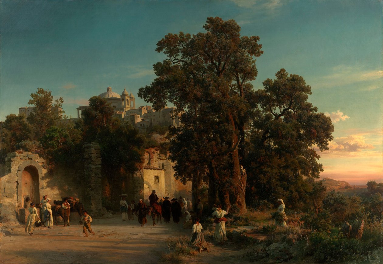 Por la noche de Oswald Achenbach