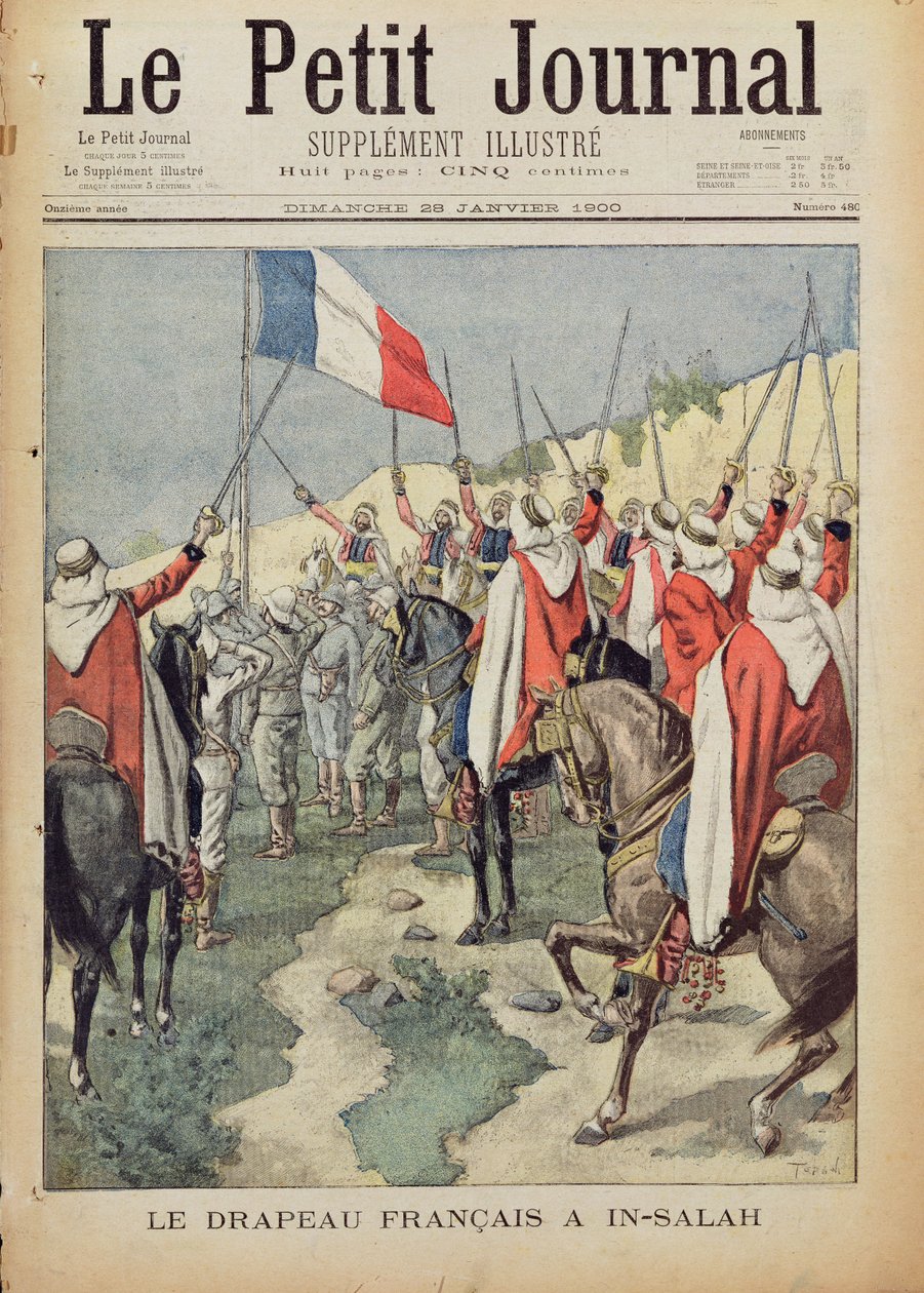 La bandera francesa en In-Salah, 10 de enero de 1900, portada de 