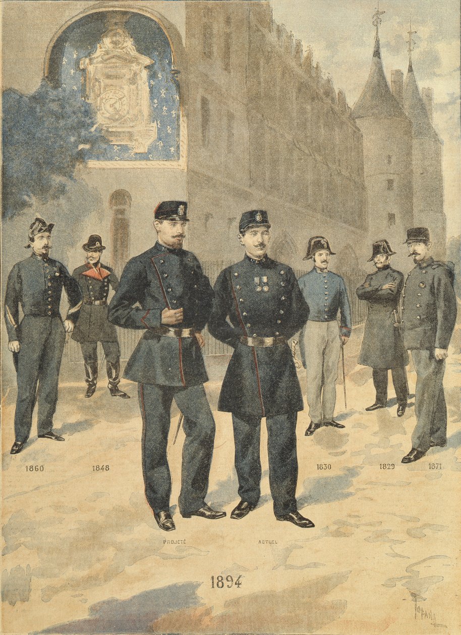 El nuevo uniforme de los Gardiens de la Paix, de Le Petit Journal 8 de octubre de 1894 de Oswaldo Tofani