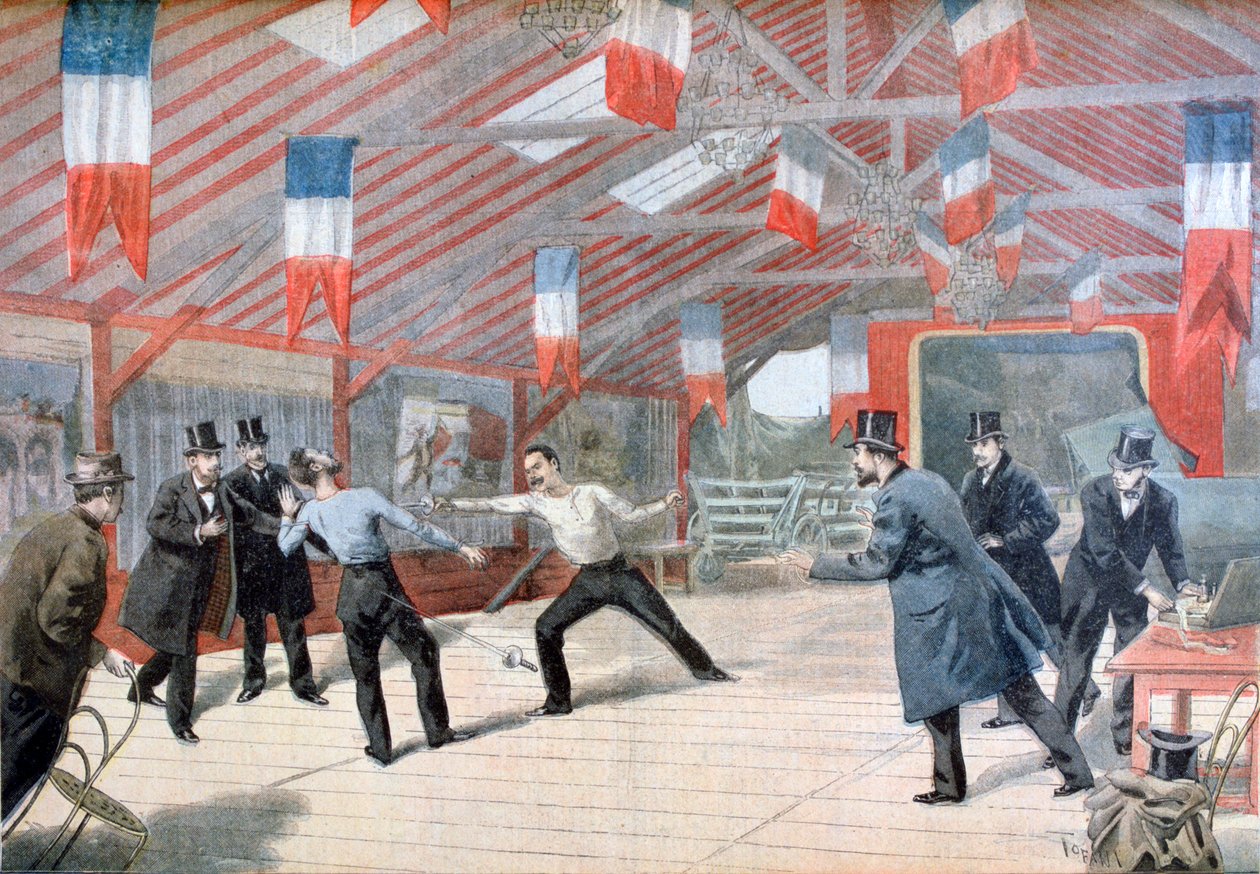 Un duelo trágico: La muerte de Monsieur Harry Alis, 1895 de Oswaldo Tofani