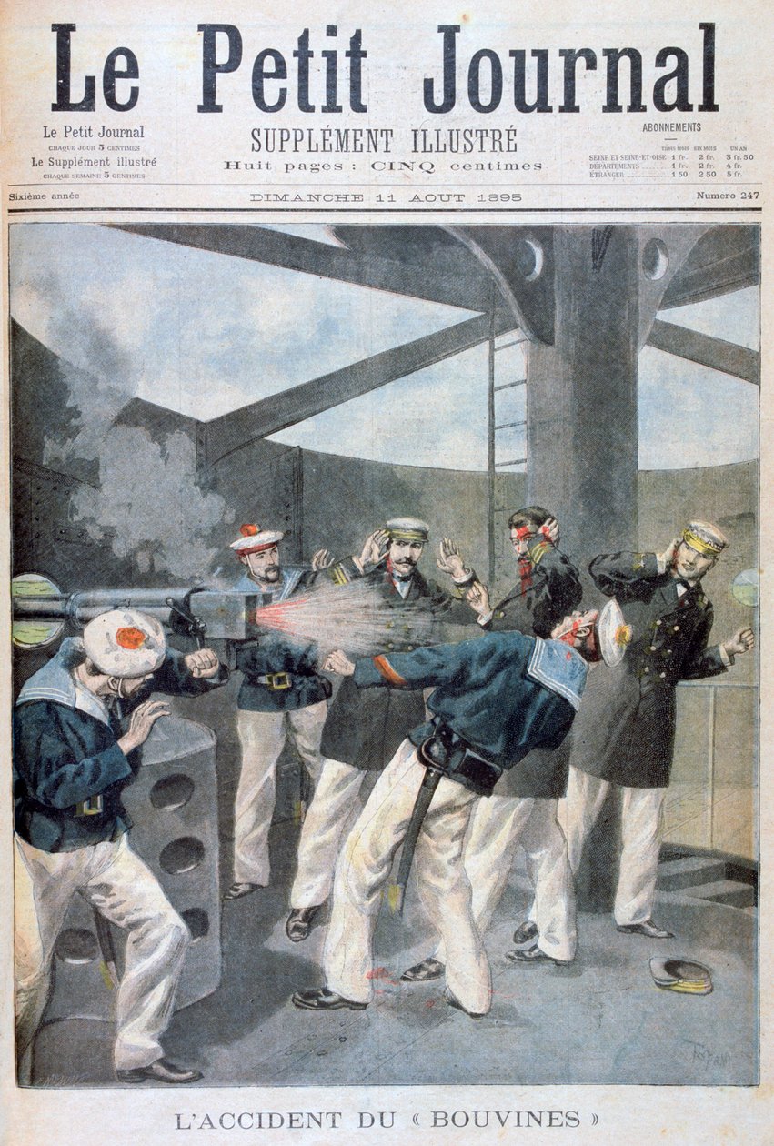 Accidente en el buque de guerra francés Bouvines, 1895 de Oswaldo Tofani