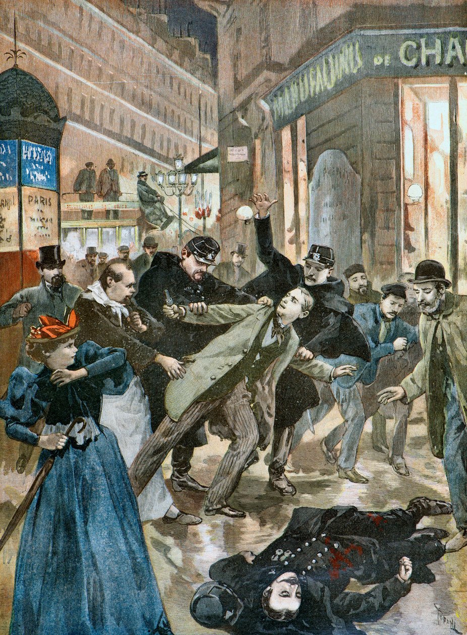 Detención del anarquista Emile Henry de Oswaldo Tofani