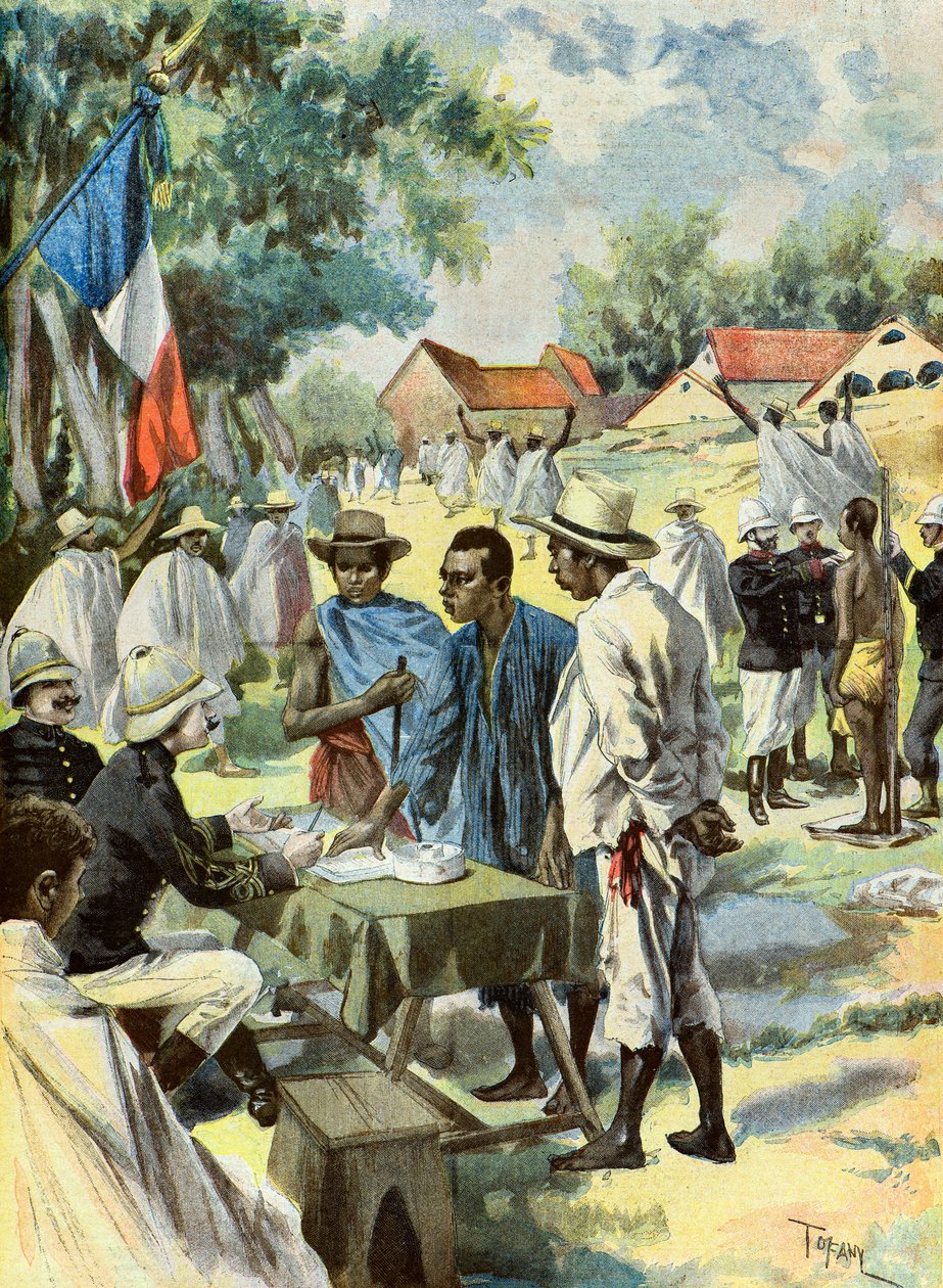 Enrolamiento de civiles en el ejército francés de Oswaldo Tofani