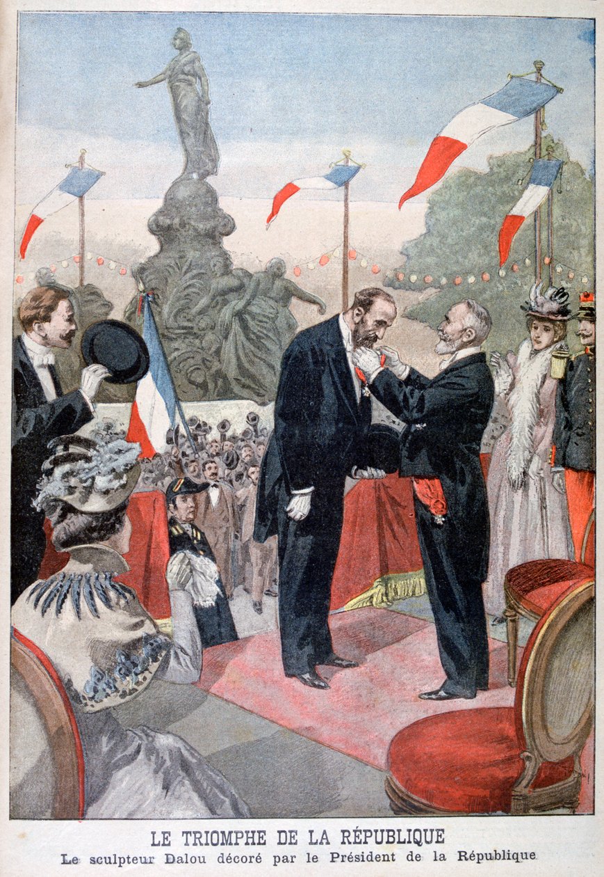 Jules Dalou siendo galardonado con la medalla de la Legión de Honor por Emile Loubet, 1899 de Oswaldo Tofani
