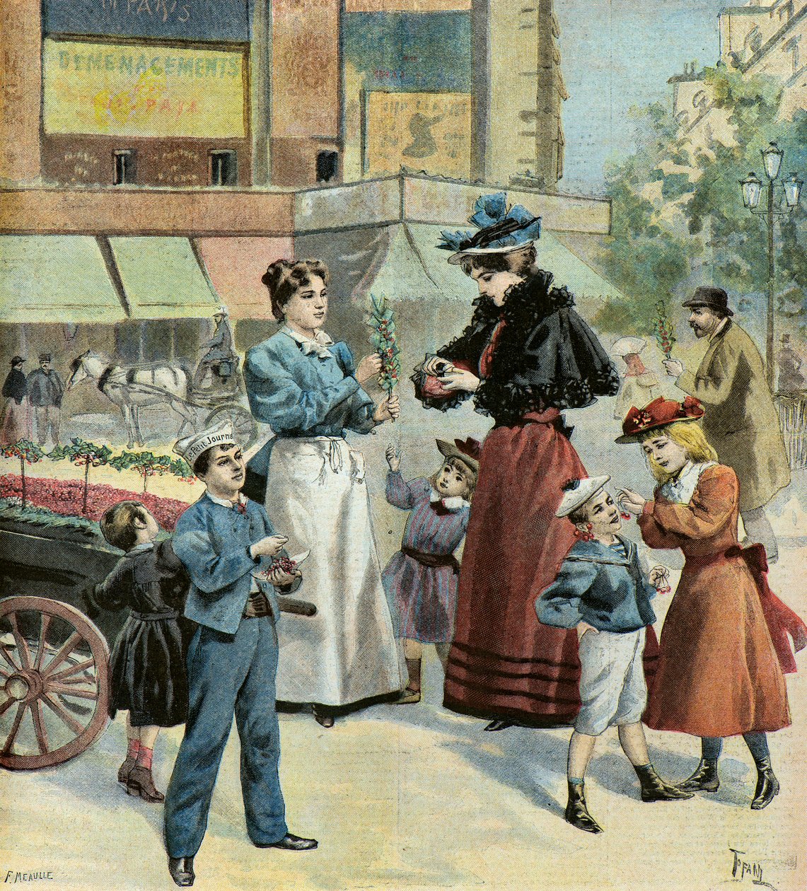 París en primavera,1895 (Ilustración) de Oswaldo Tofani