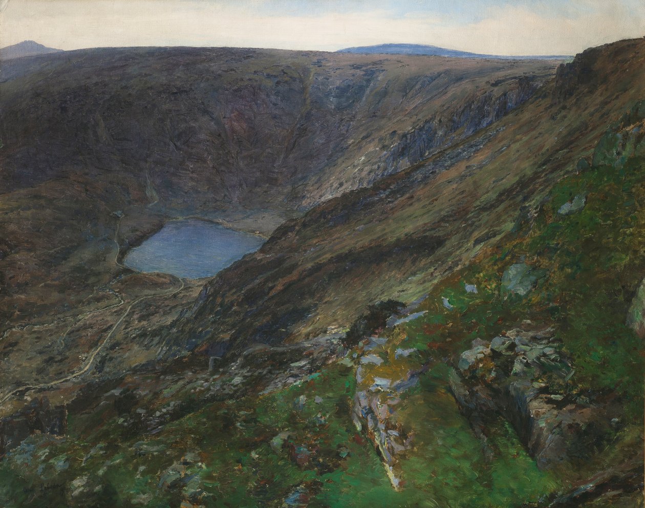 Lago de montaña en los Montes Gigantes de Otakar Lebeda