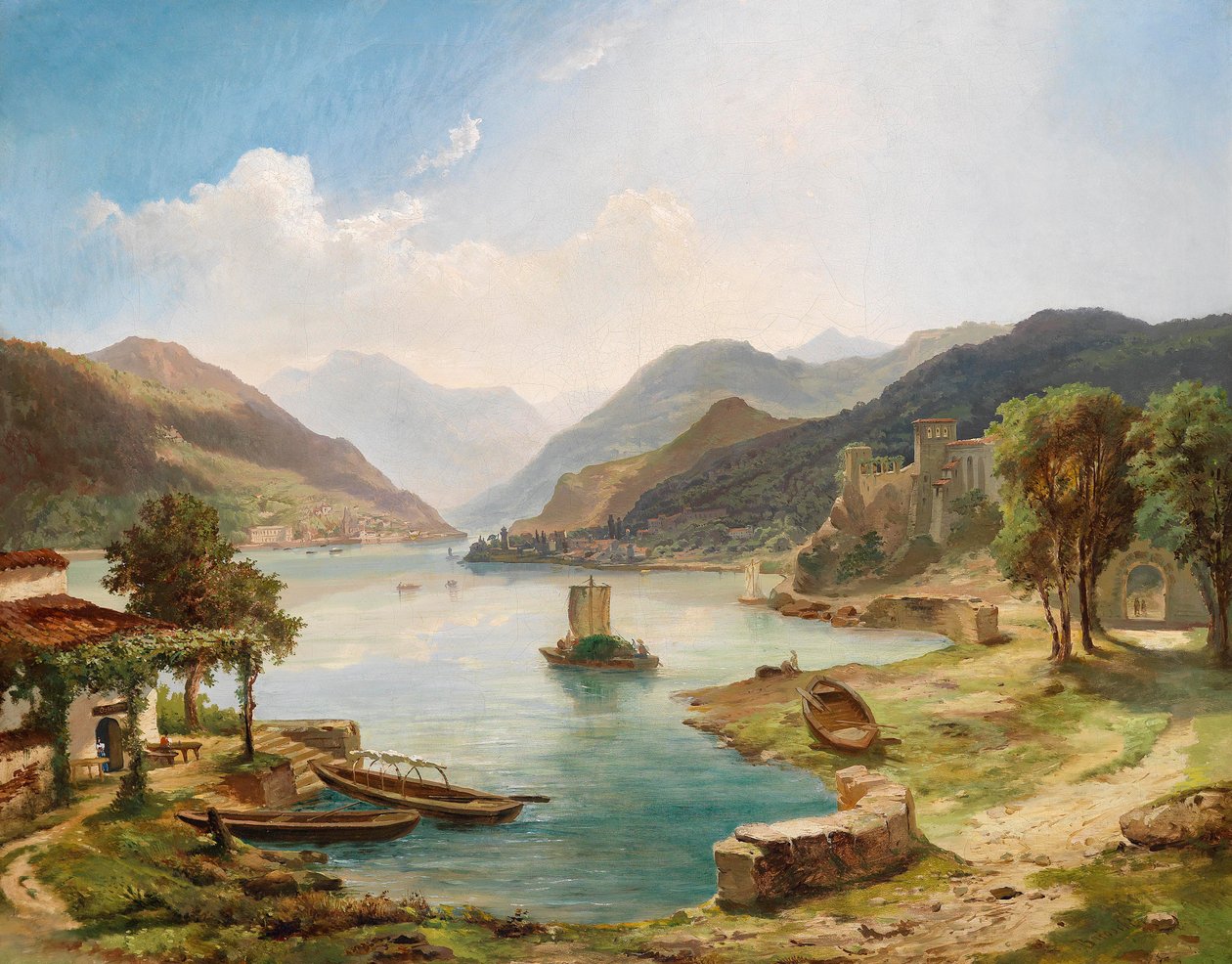 Paisaje lacustre del norte de Italia de Othmar Brioschi