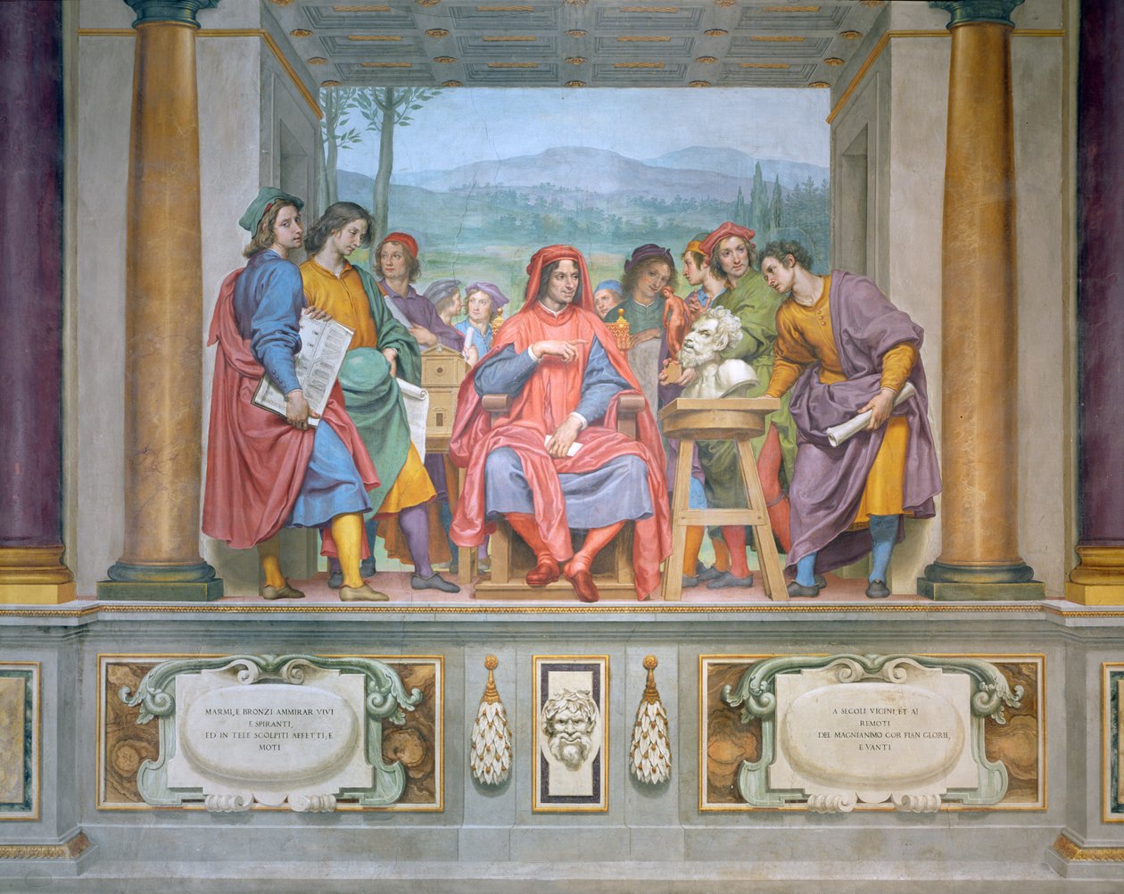 Lorenzo entre los artistas de Ottavio Vannini
