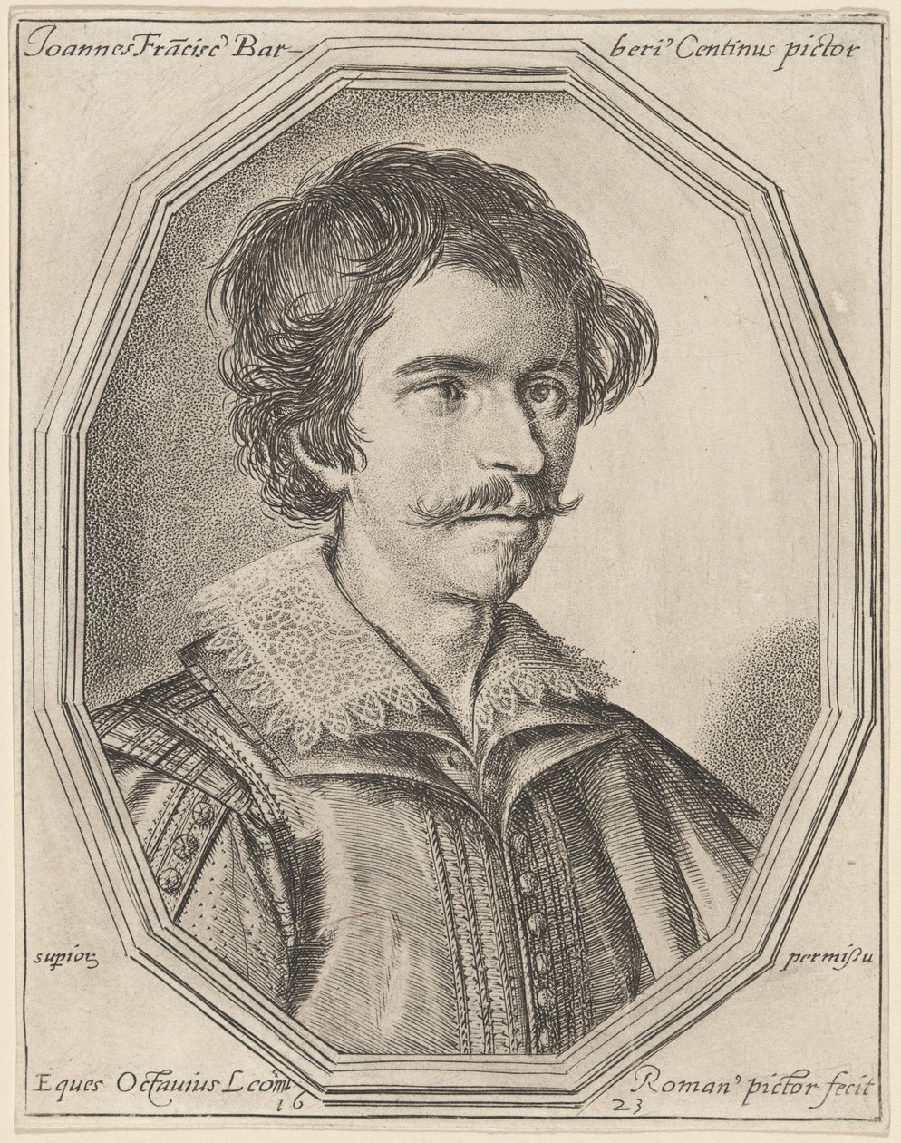 Giovanni Francesco Barbieri, llamado Guercino de Ottavio Leoni