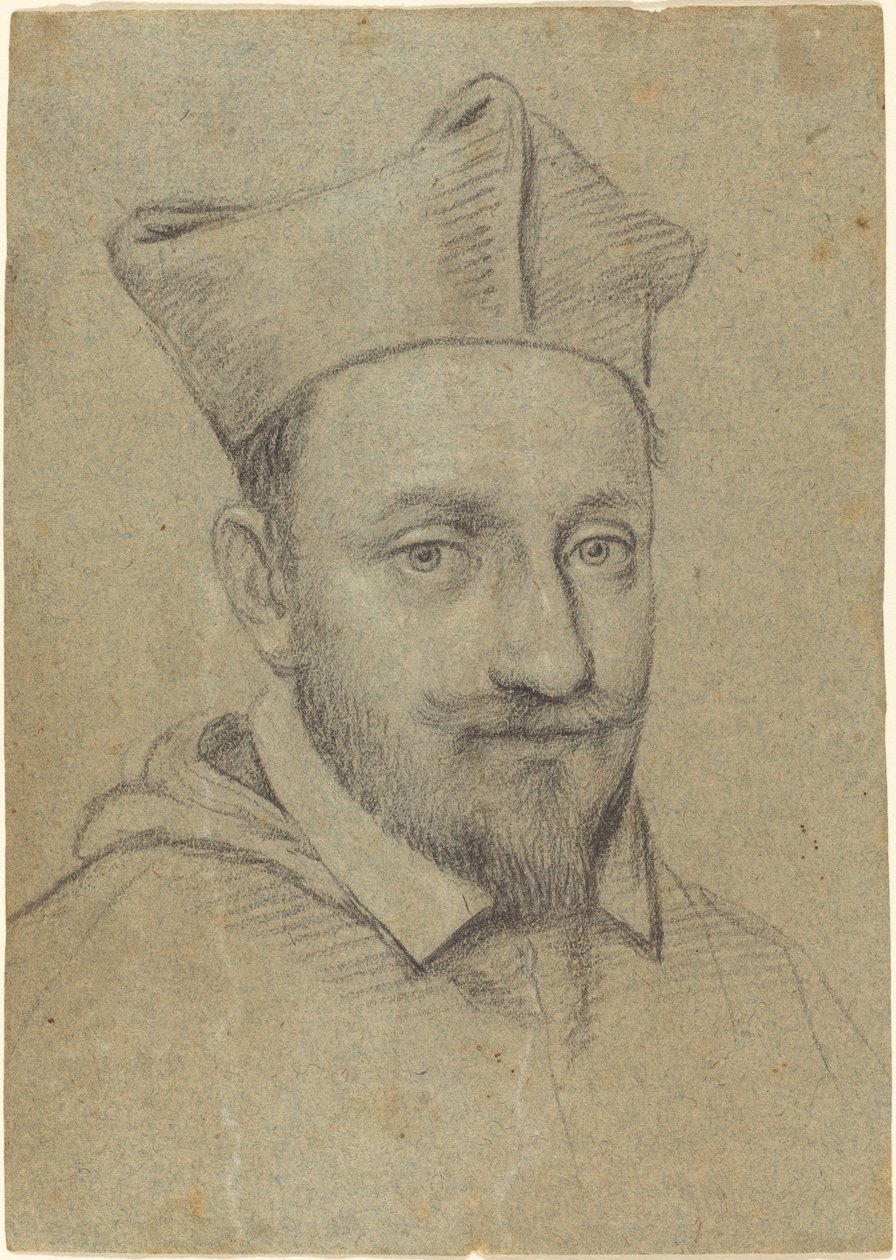 Retrato de un cardenal (¿Alessandro Peretti Montalto?) de Ottavio Leoni