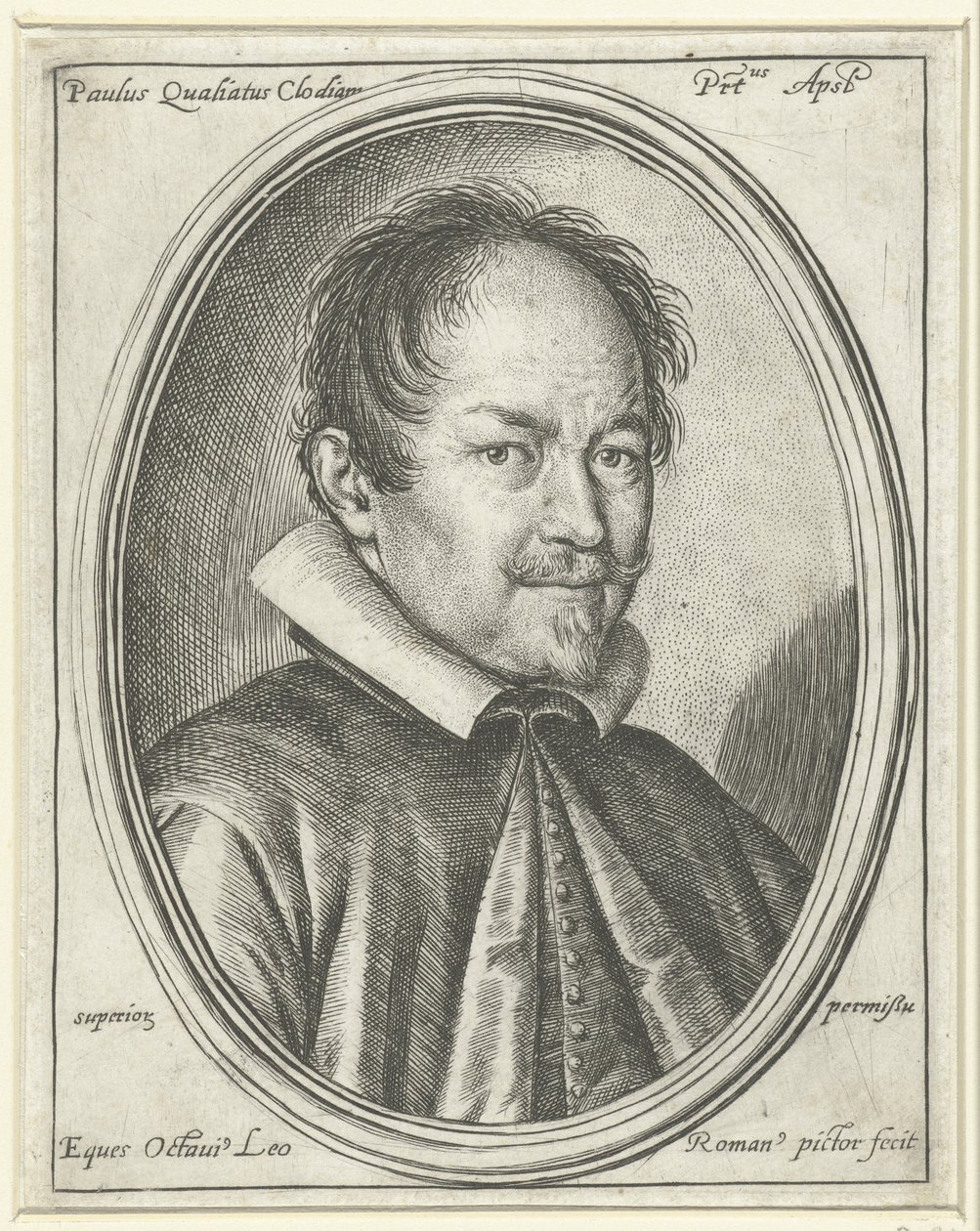Retrato del compositor Paolo Quagliati c. 1555-1628, 1623 de Ottavio Maria Leoni